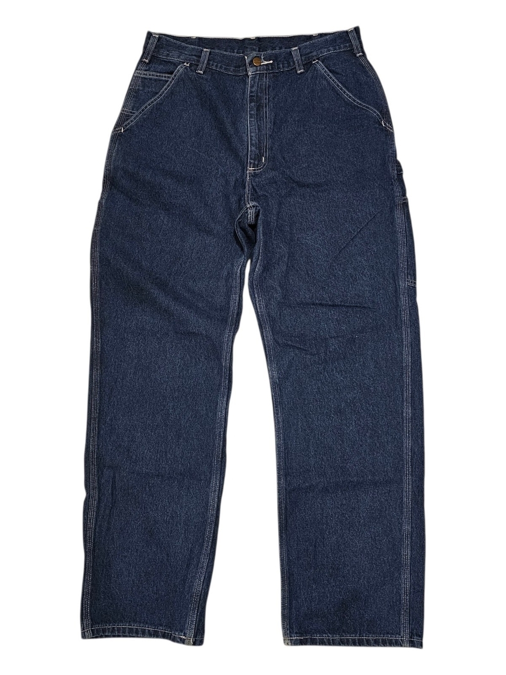 Carhartt Men's Dark Denim Relaxed Carpenter Jeans - Picture 2 of 9